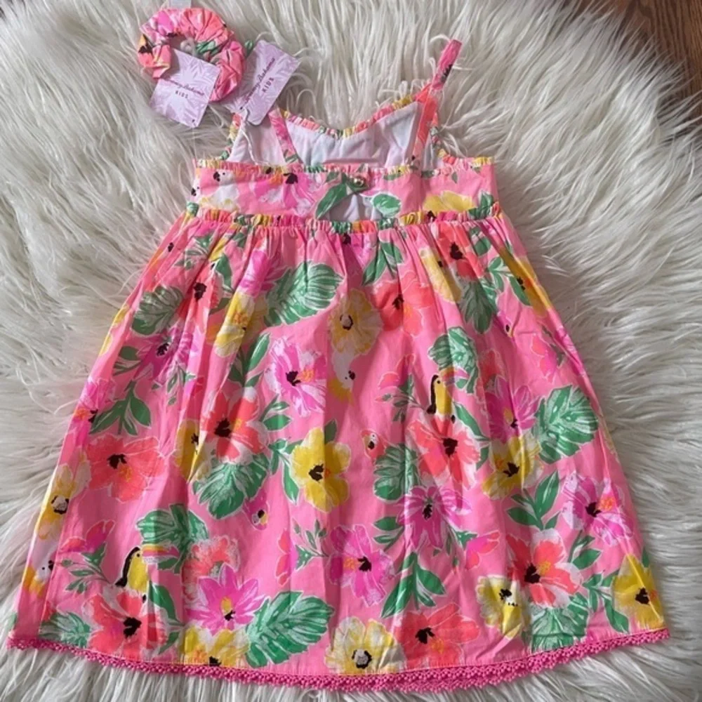 Tommy Bahama pink cotton floral‎ sundress size 5 NWT